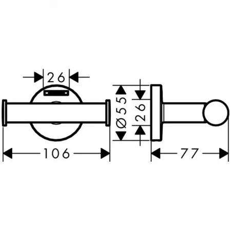 Двойной крючок Hansgrohe Logis Universal 41725000
