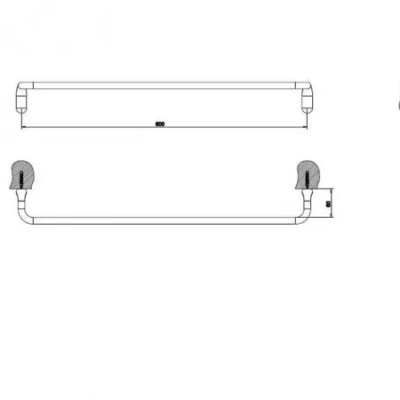 Gessi Goccia Полотенцедержатель 60см, 38103#079