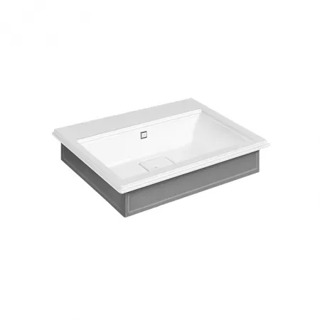 Gessi Eleganza Раковина накладная/подвесная 70х52 см с переливом и 3мя намеченными отв. под смеситель, 46812#800