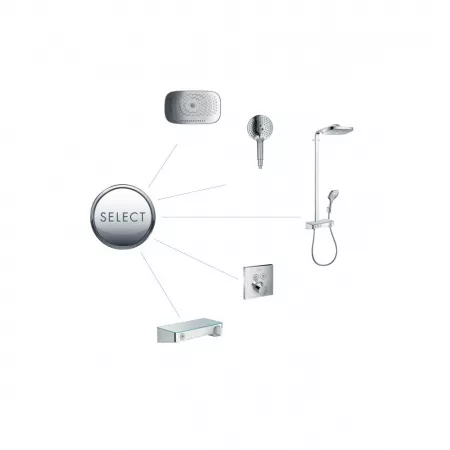 Верхний душ hansgrohe Raindance Select E 300 3jet, хром 26468000