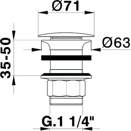 Клапан донный CISAL Complementi ZA00161021