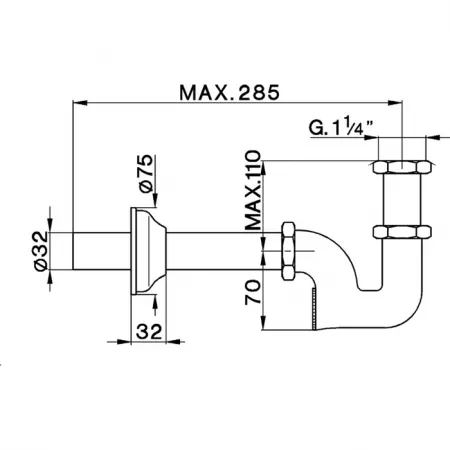 Сифон для раковины 11/4 CISAL Complementi ZA00409021