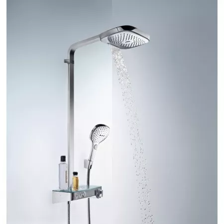 Душевая система hansgrohe Raindance Select E 300 3jet Showerpipe с термостатом, хром 27127000