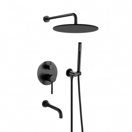 Душевой комплект Feramolli Ele 3in1 BL707-12 (30см.), черный