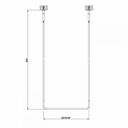 Gessi Goccia Полотенцедержатель потолочный 60см h=160см, 38143#079