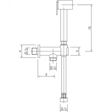 Гигиенический душ со шлангом 120 см CISAL Shower CU00791024