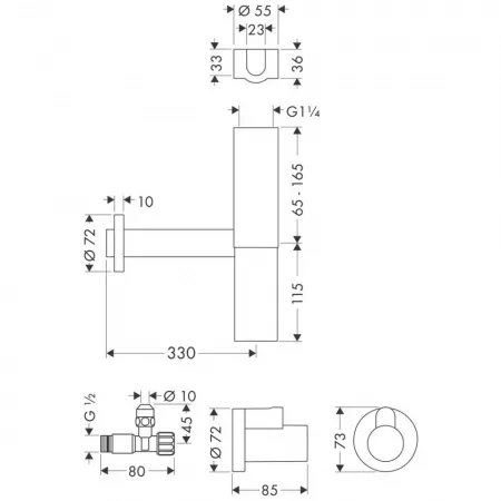 Набор hansgrohe Flowstar, хром 52120000