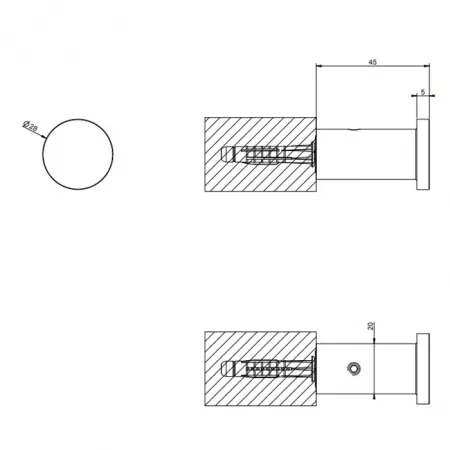 GESSI 316 Крючок настенный, 54821#707