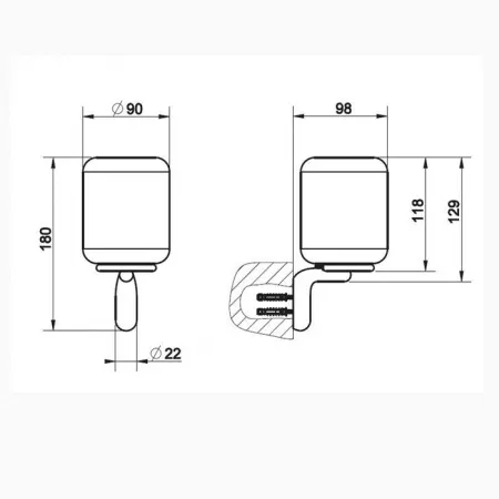 Gessi Goccia Стакан подвесной, 38007#079