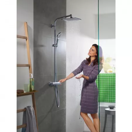 Душевая система hansgrohe Crometta Е 240 1jet Showerpipe с термостатом 27271000