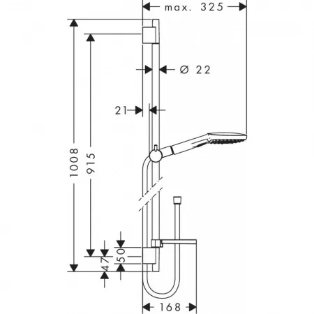 Душевой набор hansgrohe Raindance Select E 120 3jet/Unica S Puro 26621400