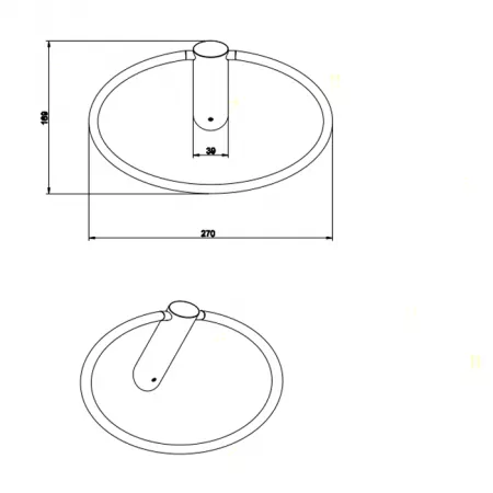 Gessi Ovale Полотенцедержатель "кольцо", 25709#031
