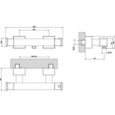 Gessi Eleganza Термостатический смеситель для душа, 46111#080