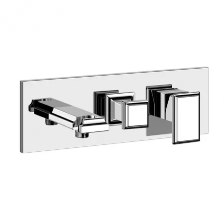 Gessi Внутренняя часть встраиваемого смесителя с изливом и переключателем на 2 выхода, 46140#031