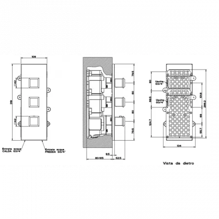 Gessi Eleganza Встраиваемый термостат, 46204#080