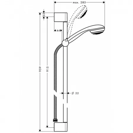 Душевой набор hansgrohe Crometta Mono/Unica Crometta 27729000