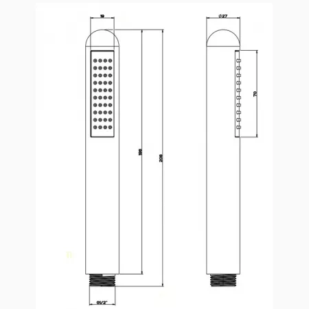 Gessi Goccia Душевая лейка с защитой от известкового налёта, 33754#279