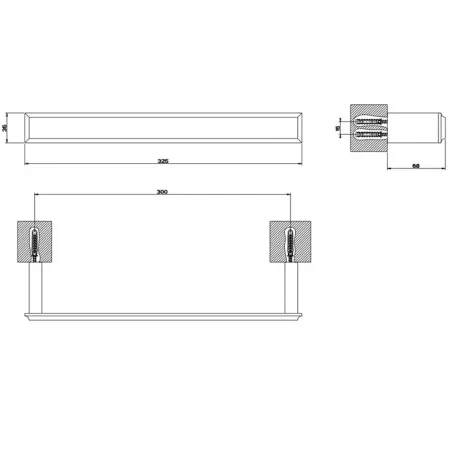 Gessi Eleganza Полотенцедержатель 30см, 46497#087