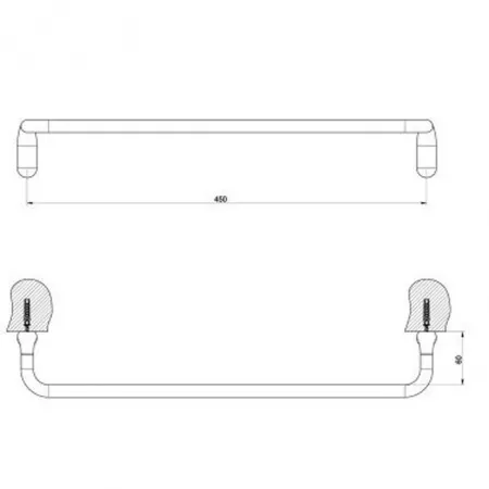 Gessi Goccia Полотенцедержатель 45см, 38100#099