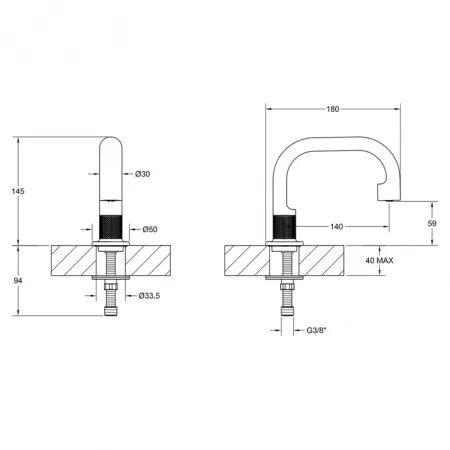 GESSI INCISO Отдельно стоящий излив 140мм, 58091#149