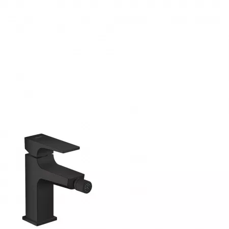 Смеситель hansgrohe Metropol для биде, однорычажный, со сливным клапаном Push-Open, матовый черный 32520670