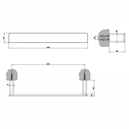 Gessi iSpa Полотенцедержатель 30см, 41697#031