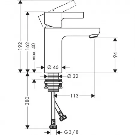 Смеситель hansgrohe Metris S для раковины 31068000