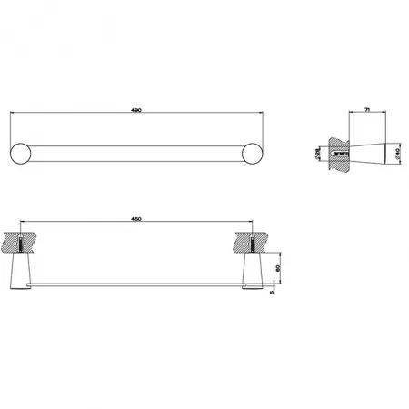 Gessi Cono Полотенцедержатель 45см, 45500#031