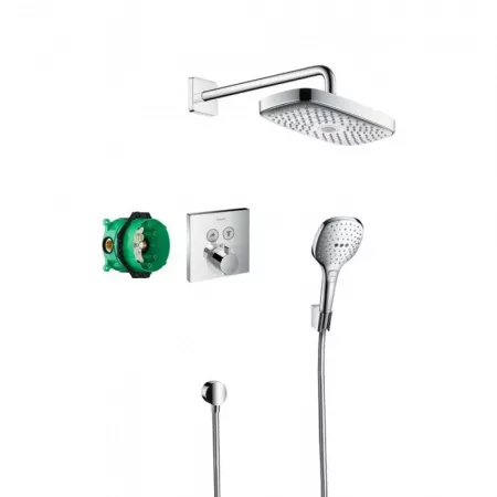 Душевая система скрытого монтажа с термостатом Hansgrohe ShowerSelect, хром 27296000