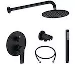 Душевой комплект Artis Cristallo G3920-KIT-NO, черный матовый