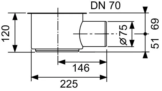 Сифон TECEdrainline «максимальный» DN 70 боковой слив, 650002